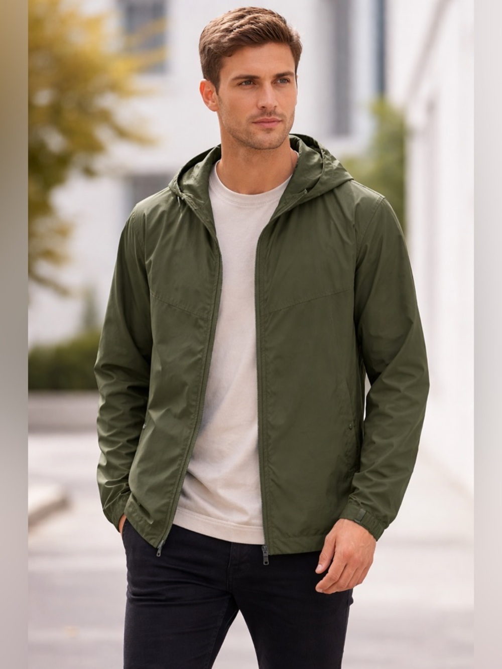 Herschel Supply Co. Voyage Wind Jacket – Olive Green size XL